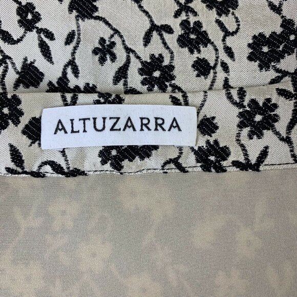ALTUZARRA  Silk Blend Midi Skirt Floral Print Designer Italy Size 44 / MED - Picture 6 of 10